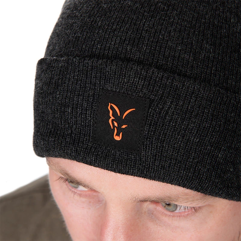 Fox Collection Bobble Hat Black/Orange